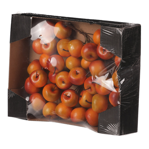 Jablíčka na drátku - umělá, oranžová, cena za balení (36 ks)