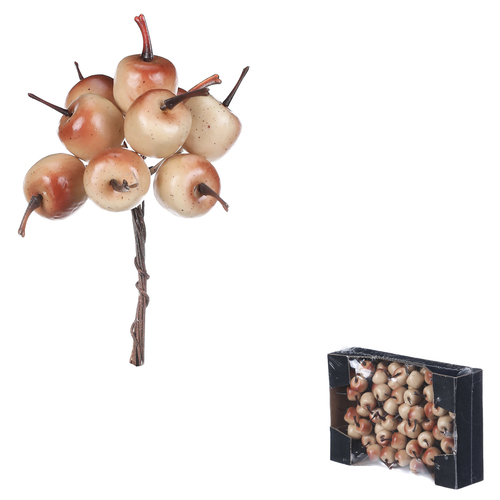 Jablíčka na drátku - béžová, cena za balení (72 ks)