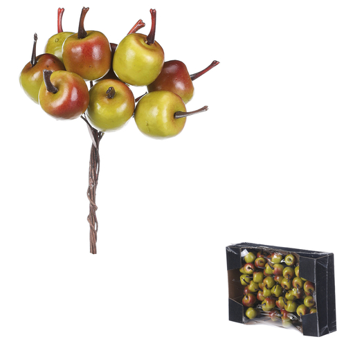 Jablíčka na drátku - zelená, cena za balení (72 ks)