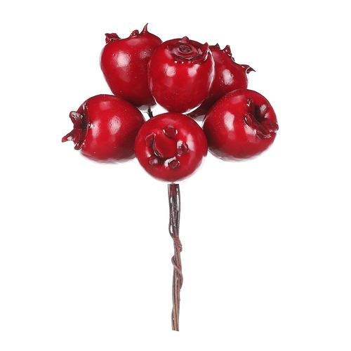 Šípek na drátku - umělý, tmavě červené, cena za balení (60 ks)