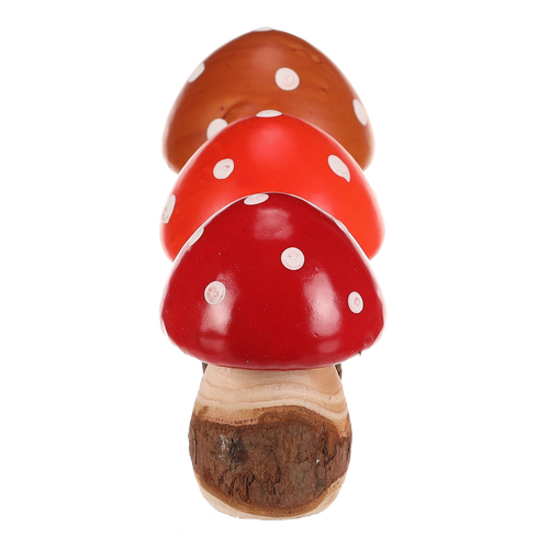 Houba - muchomůrka, umělá, mix 3 barev, cena za balení (12 ks)