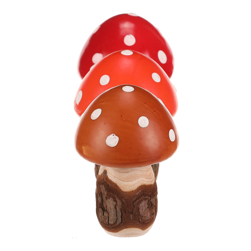 Houba - muchomůrka, umělá, mix 3 barev, cena za balení (12 ks)