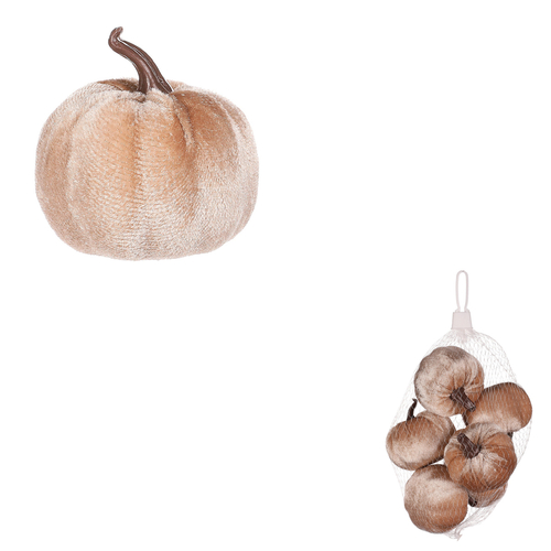 Dýně plastová s látkou, barva cappuccino, cena za balení (6 ks)