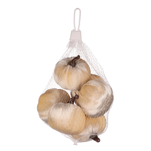 Dýně plastová s látkou, barva krémová, cena za balení (6 ks)