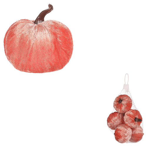 Dýně plastová s látkou, barva lososová, cena za balení (6 ks)