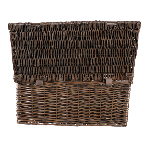 Koš piknikový - s vybavením pro 4 osoby, proutěný, barva šedá