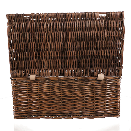 Koš piknikový - s vybavením pro 4 osoby, proutěný, barva šedá