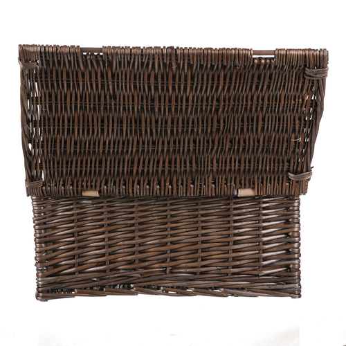 Koš piknikový - s vybavením pro 2 osoby, proutěný, barva šedá