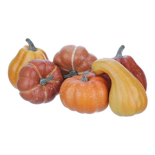 Dýně plastová - mix druhů a barev, cena za 1 síťku/6 ks dýní