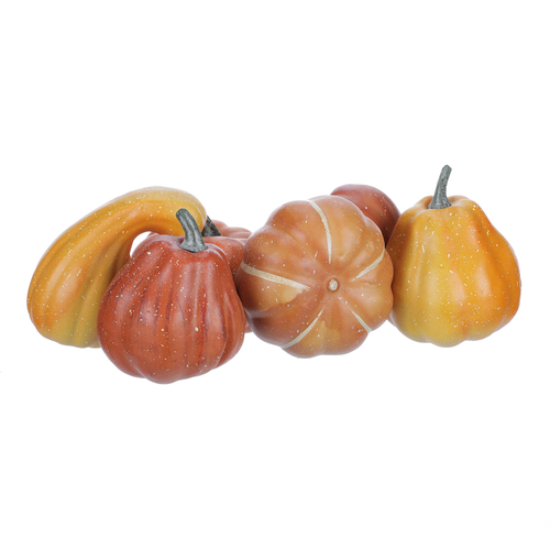 Dýně plastová - mix druhů a barev, cena za 1 síťku/6 ks dýní