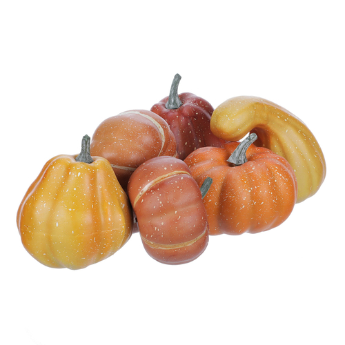 Dýně plastová - mix druhů a barev, cena za 1 síťku/6 ks dýní