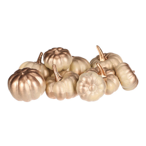 Dýně plastová - barva béžovo-zlatá, cena za balení (9 ks)