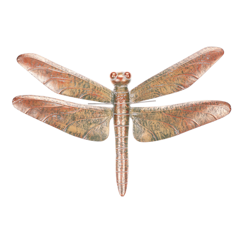 Vážka kovová - zahradní dekorace, měděná