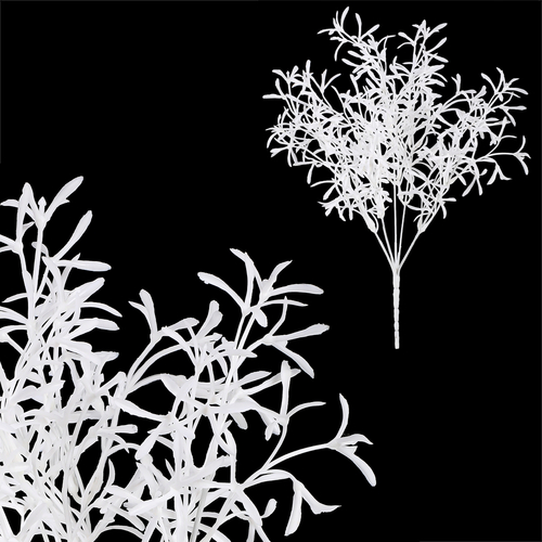 Jmelí s drobnými lístky - umělá větev, barva bílá