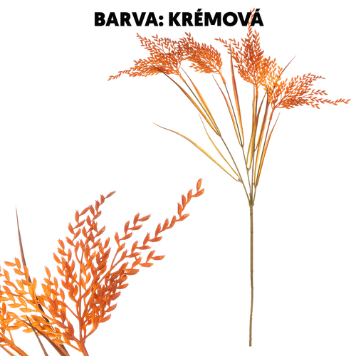 Tráva s klasy - umělý trs, barva krémová