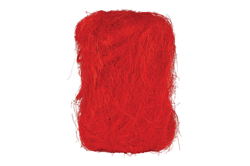 Sisálové vlákno - balení 500 g, barva červená
