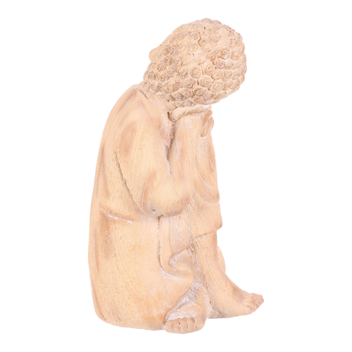 Buddha - zahradní figurka, magnesium, imitace dřeva