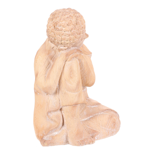 Buddha - zahradní figurka, magnesium, imitace dřeva