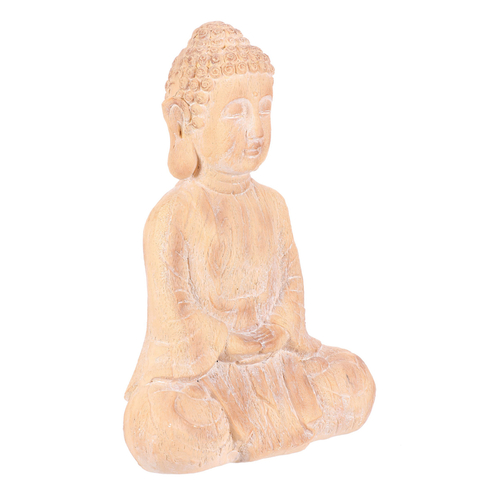 Buddha - zahradní figurka, magnesium, imitace dřeva