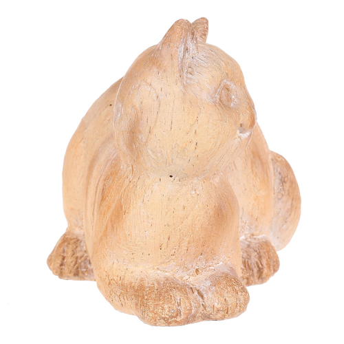 Kočka - figurka z polyresinu, imitace dřeva