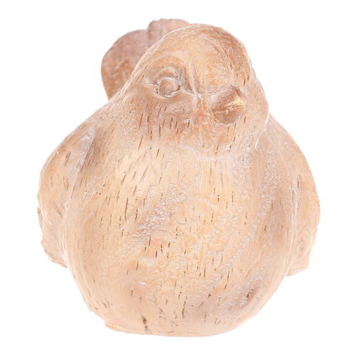 Ptáček - figurka z polyresinu, imitace dřeva