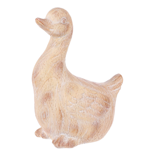 Kachna - figurka z magnesia, vel. M, imitace dřeva