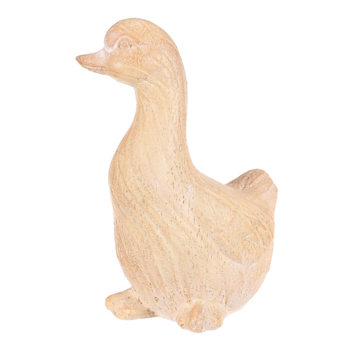 Kachna - figurka z magnesia, vel. S, imitace dřeva