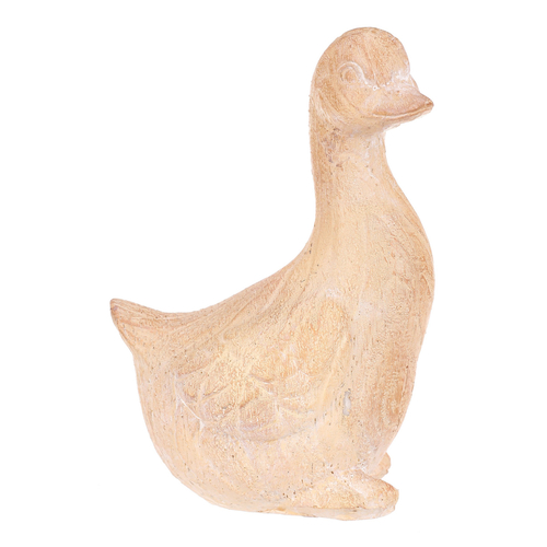Kachna - figurka z magnesia, vel. S, imitace dřeva