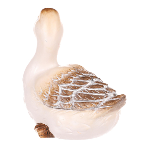 Kachna - keramická figurka, vel. M, bílo-hnědá