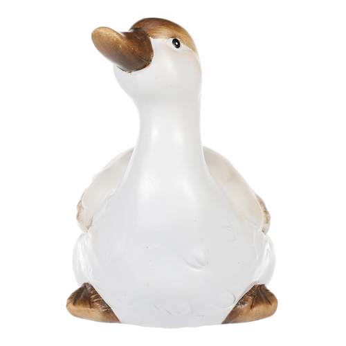 Kachna - keramická figurka, vel. S, bílo-hnědá