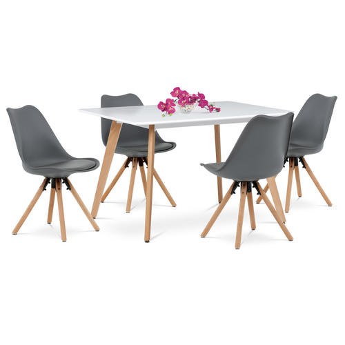 Jídelní židle, šedá, plast, CT-762 GREY