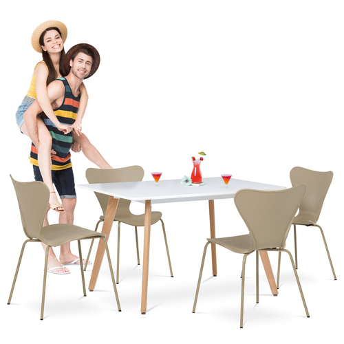 Jídelní židle, hnědá, plast, CT-X7034 CAP