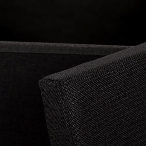 Taburet s úložným prostorem, černá, látka, TAB-461 BK2