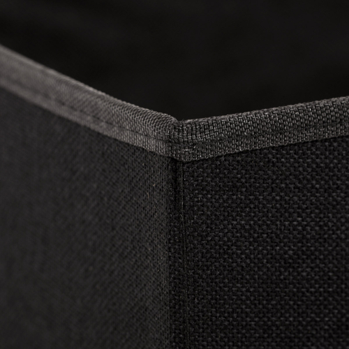 Taburet s úložným prostorem, černá, látka, TAB-461 BK2