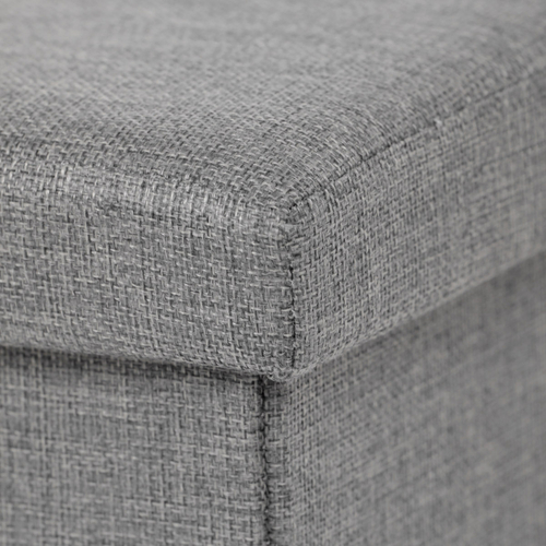 Taburet s úložným prostorem, šedá, látka, TAB-461 GREY2