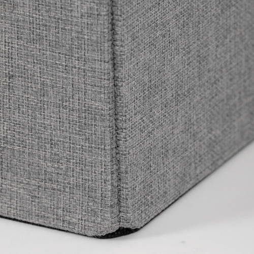 Taburet s úložným prostorem, šedá, látka, TAB-461 GREY2