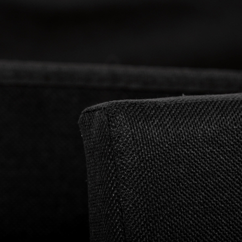 Taburet s úložným prostorem, černá, látka, TAB-462 BK2