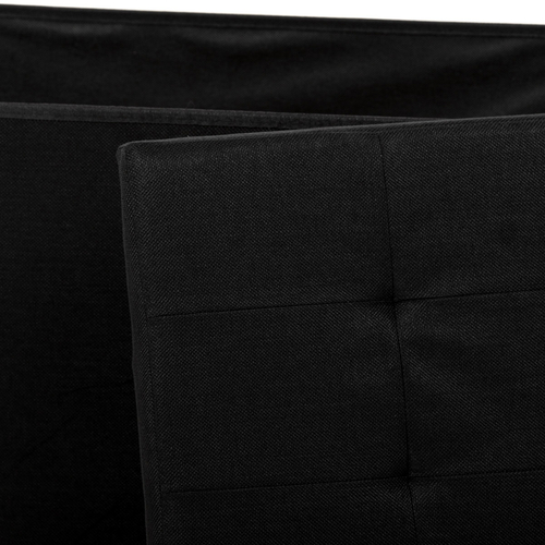 Taburet s úložným prostorem, černá, látka, TAB-462 BK2