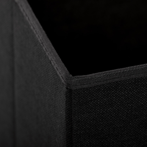 Taburet s úložným prostorem, černá, látka, TAB-462 BK2