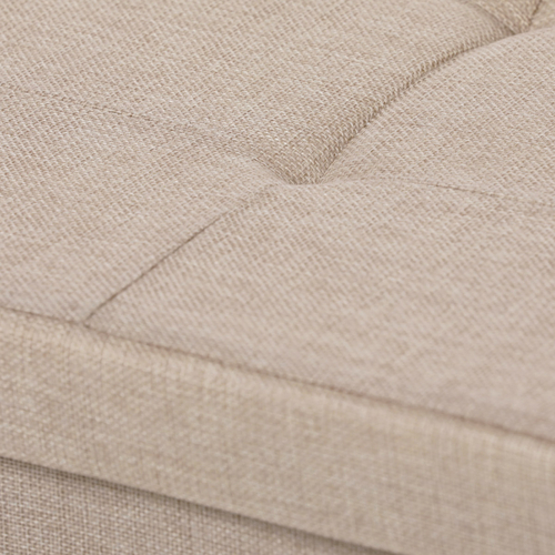 Taburet s úložným prostorem, béžová, látka, TAB-462 CRM2