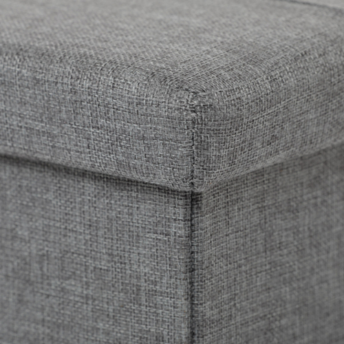 Taburet s úložným prostorem, šedá, jemně hrubá látka, TAB-462 GREY2