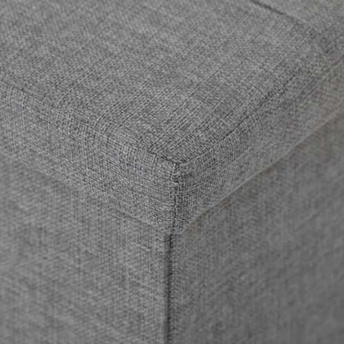 Taburet s úložným prostorem, šedá, jemně hrubá látka, TAB-462 GREY2
