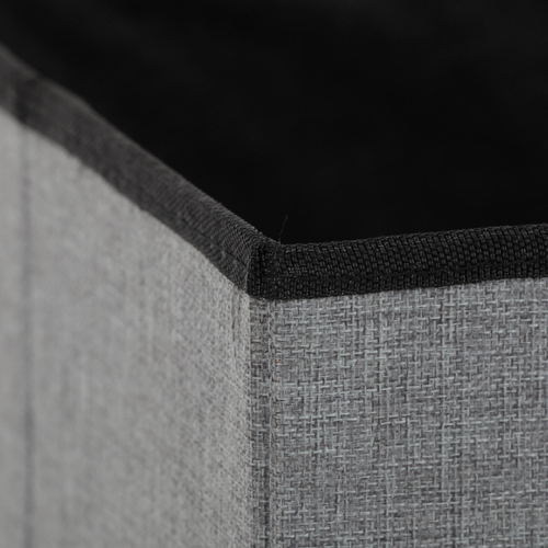 Taburet s úložným prostorem, šedá, jemně hrubá látka, TAB-462 GREY2