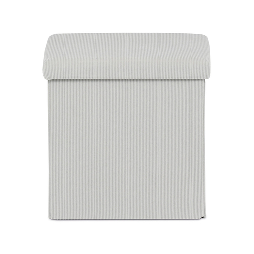 Taburet s úložným prostorem, krémová, manšestrová látka, TAB-471 CRM6