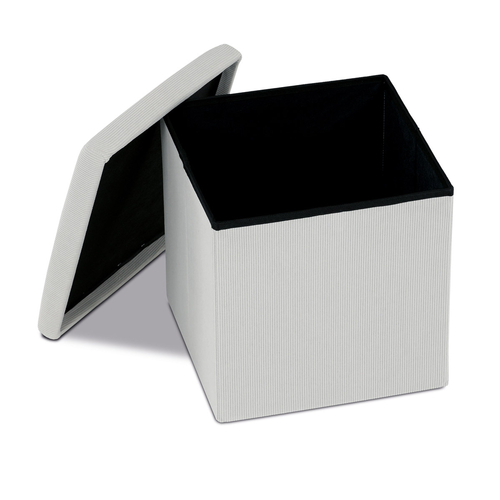 Taburet s úložným prostorem, krémová, manšestrová látka, TAB-471 CRM6