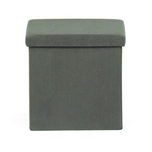 Taburet s úložným prostorem, zelená, manšestrová látka, TAB-471 GRN6