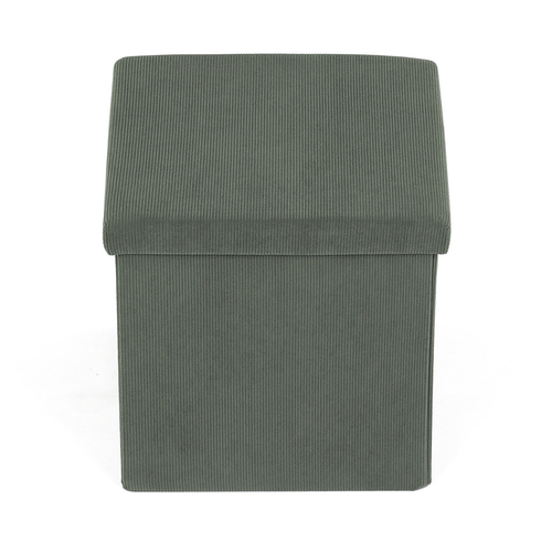 Taburet s úložným prostorem, zelená, manšestrová látka, TAB-471 GRN6