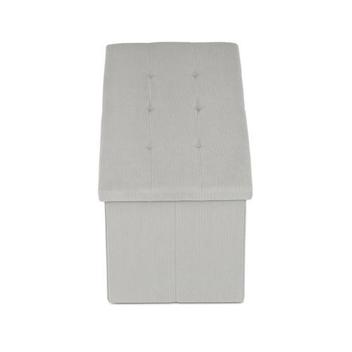 Taburet s úložným prostorem, krémová, manšestrová látka, TAB-472 CRM6