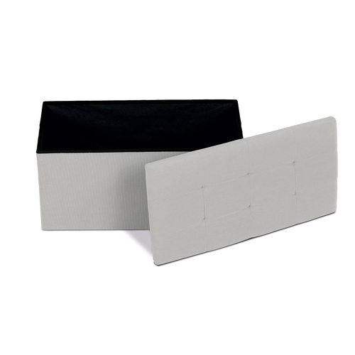 Taburet s úložným prostorem, krémová, manšestrová látka, TAB-472 CRM6