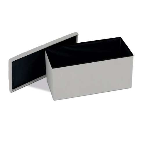 Taburet s úložným prostorem, krémová, manšestrová látka, TAB-472 CRM6